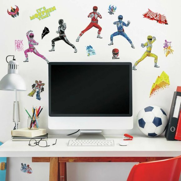 Roommates | Wall Decor | Power Rangers Peel Stick Wall Decals 24 ...